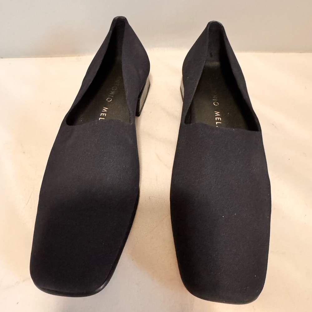 Antonio Melani Navy Blue Square-Toe Women's Shoes Erica 6.5 M Low Heel NIB